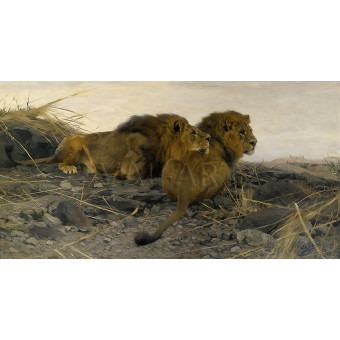 РЕПРОДУКЦИИ НА КАРТИНИ Лъвове на стража (1923)